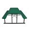 National Public Seating Rectangle Folding Picnic Table, Green, Plastic, 8 Seats, 72 in L, 29 1/2 in H Overall Plank BMPT3072-BK06 - alternate 8